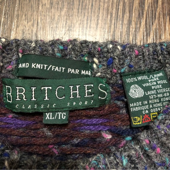 Vintage Britches Hand Knit Wool Sweater - Picture 10 of 16